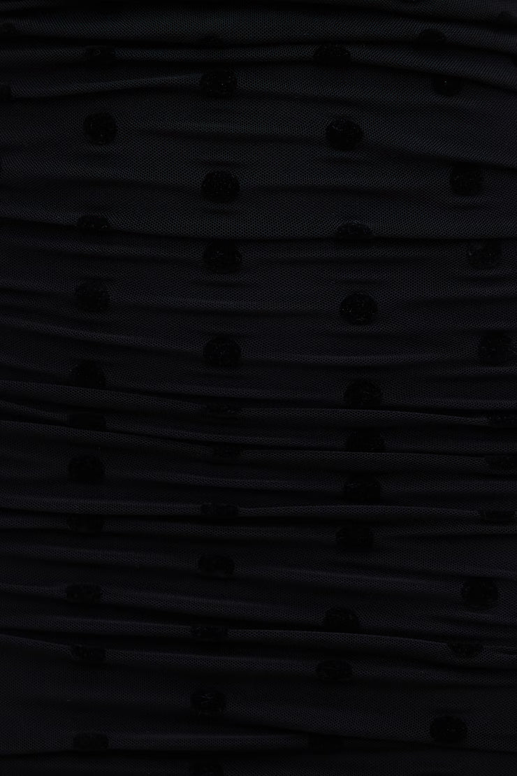 Robe maxi en maille à pois - Harana