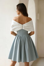 Robe courte coupe trapèze avec nœud - Harana
