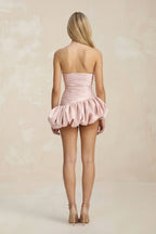 Robe courte rose poudré - Harana