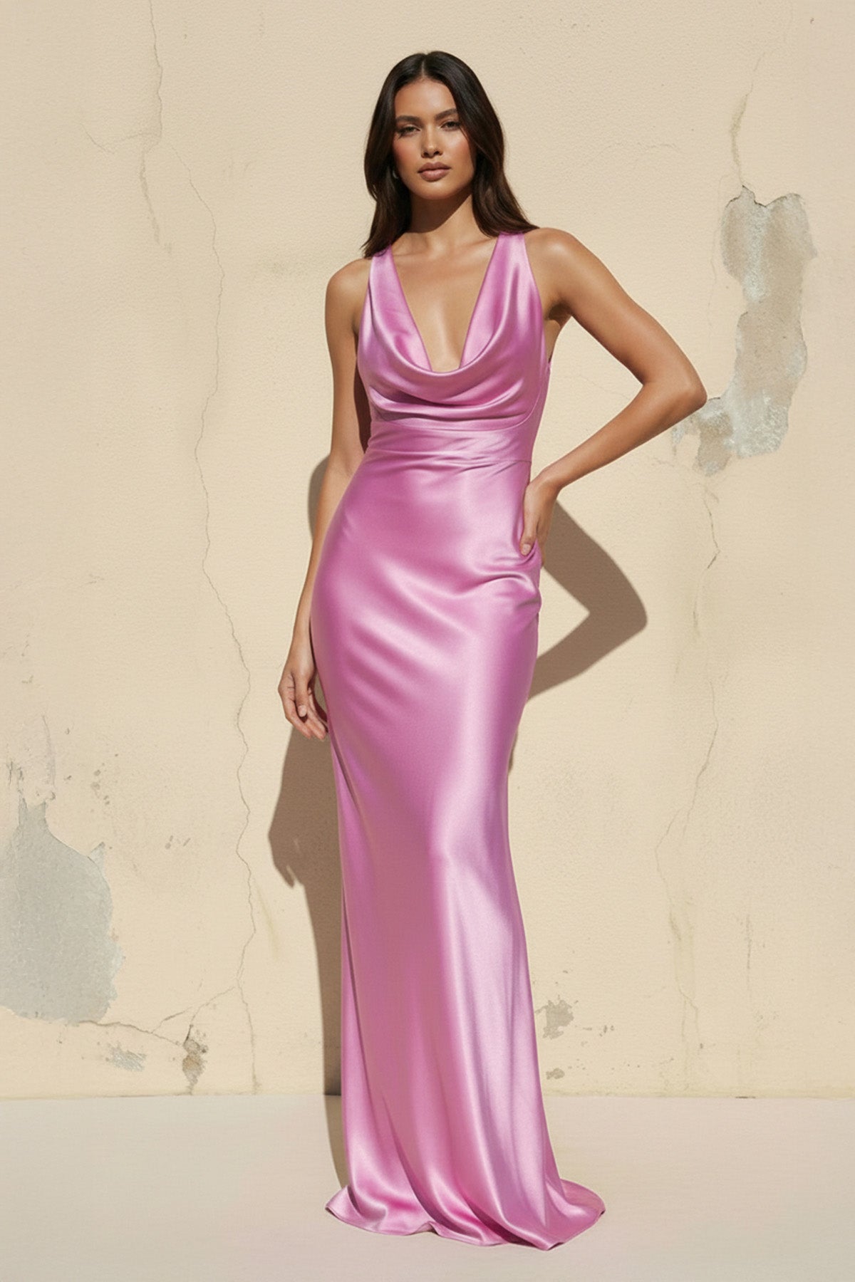 Robe longue bonbon pink - Harana