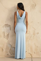 Robe longue avec fente effet drapé - Harana