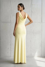 Robe longue avec fente effet drapé - Harana