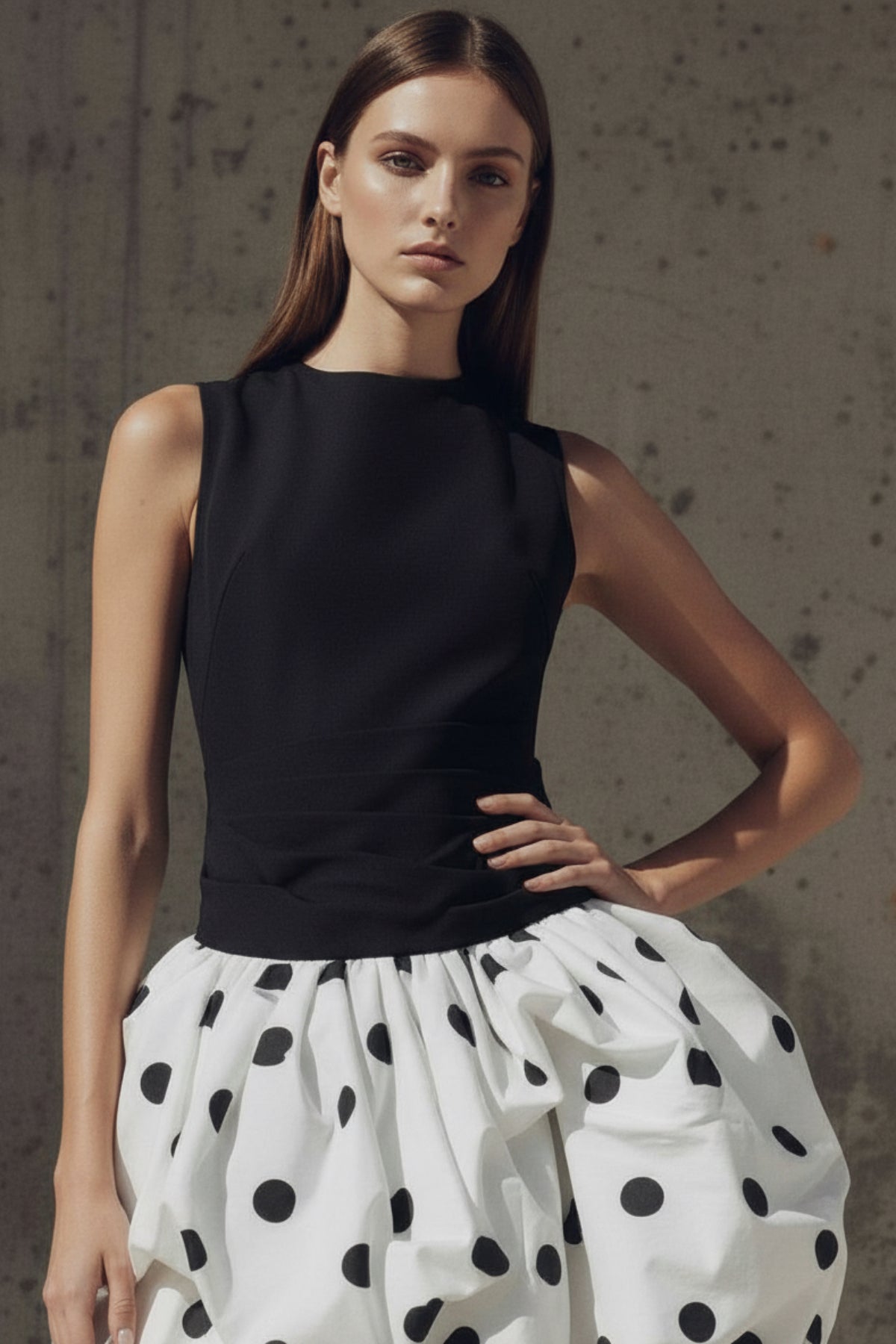 Robe courte black & white - Harana