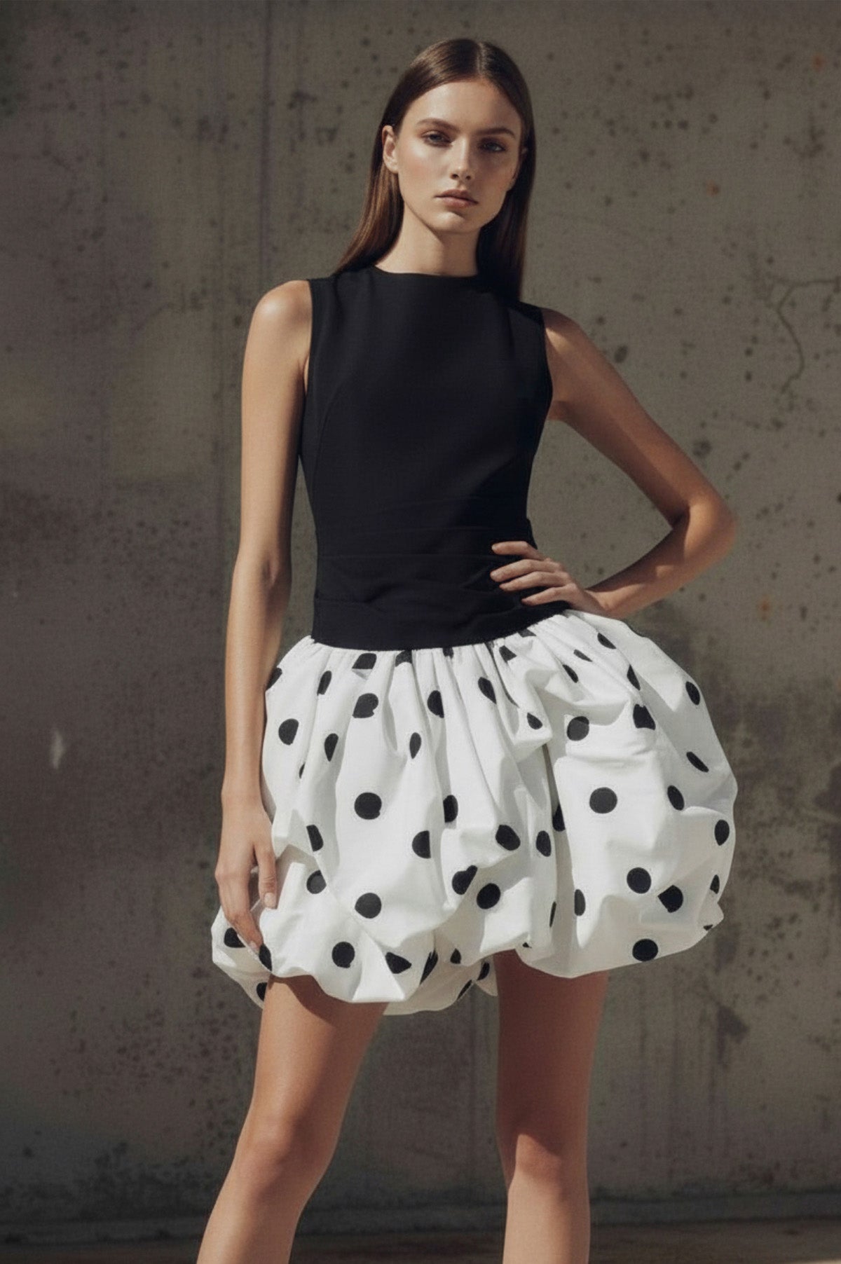 Robe courte black & white - Harana