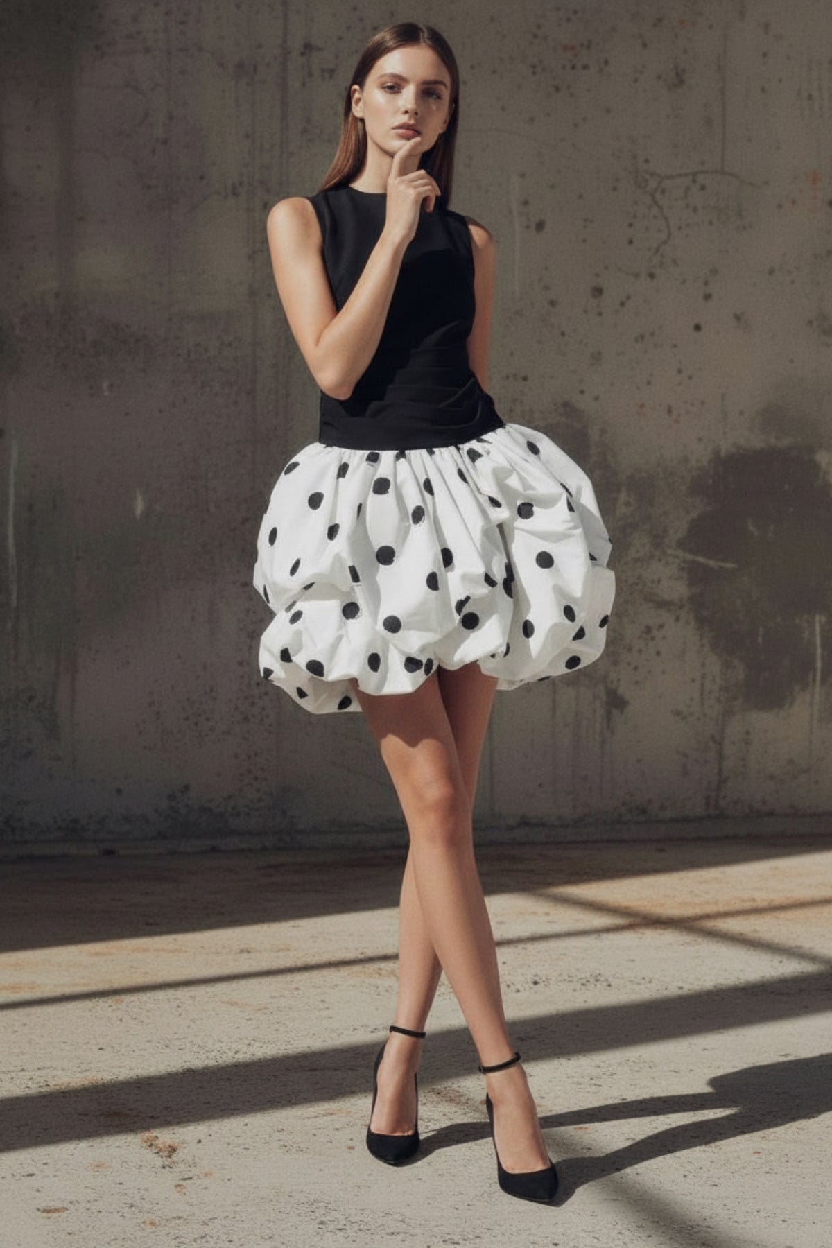 Robe courte black & white - Harana