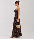 Robe longue à pois dos nu - Harana