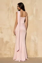 Robe longue rose coupe sirène - Harana
