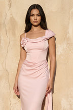 Robe longue rose coupe sirène - Harana