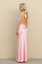 Robe longue rose dos nu - Harana