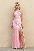Robe longue rose dos nu - Harana