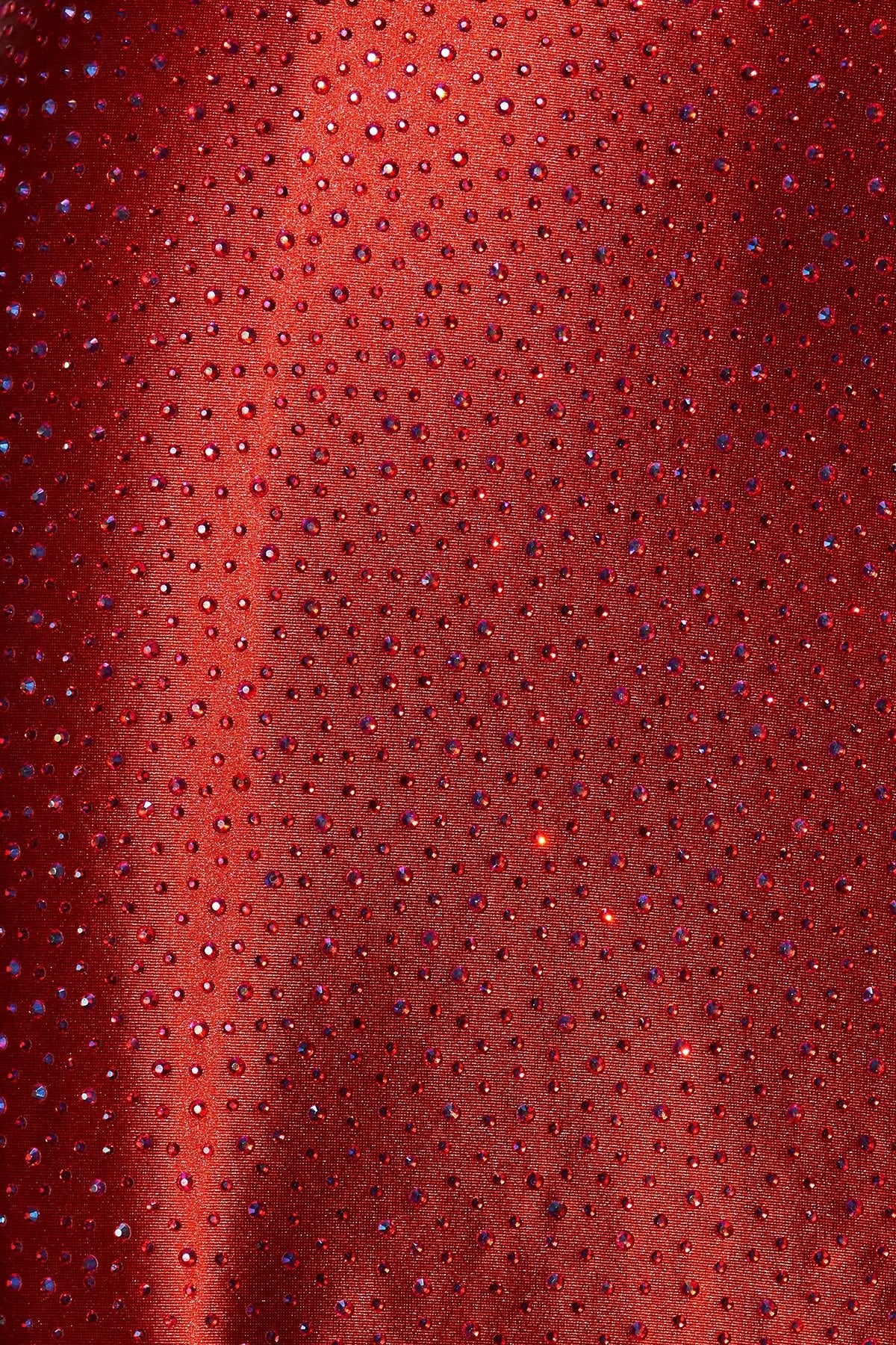 Robe longue rouge dos nu avec fente perlée - Harana