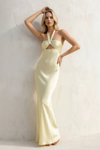 Robe longue jaune dos nu - Harana