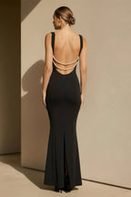 Robe longue noir dos nu - Harana