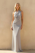 Robe longue argenté dos nu - Harana