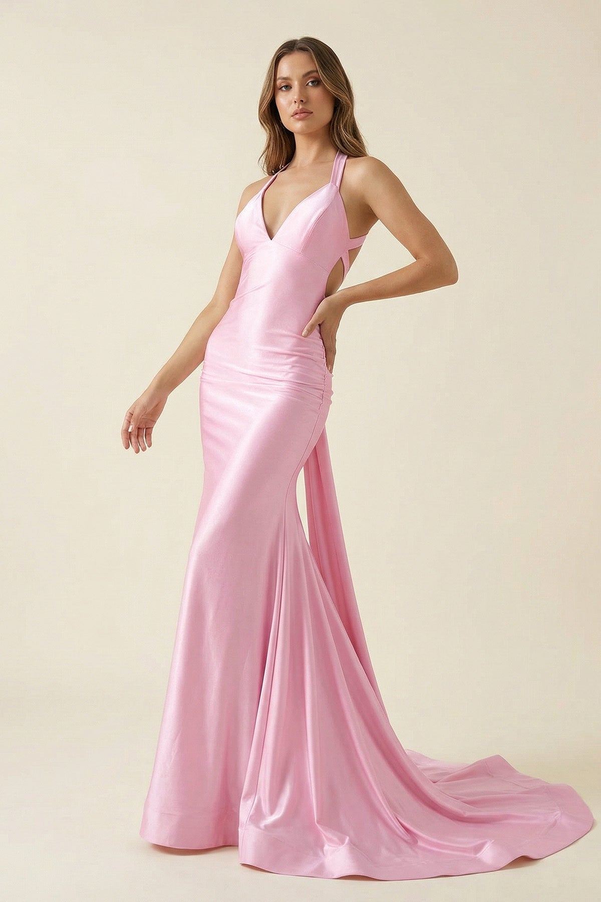 Robe longue coupe sirène dos nu - Harana