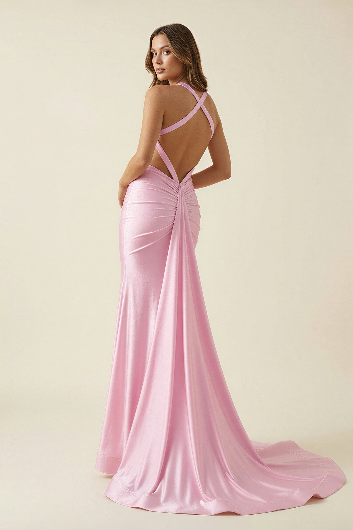 Robe longue coupe sirène dos nu - Harana