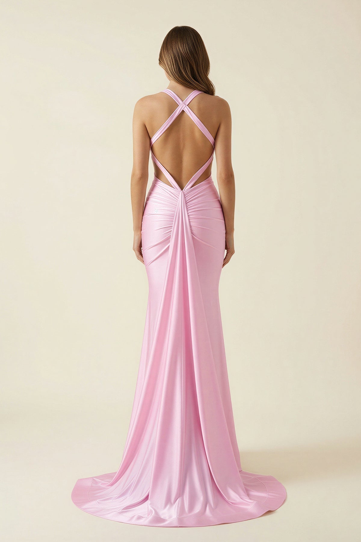 Robe longue coupe sirène dos nu - Harana