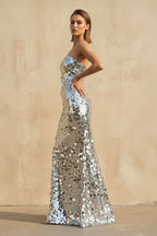 Robe longue pailletée coupe sirène - Harana