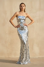Robe longue pailletée coupe sirène - Harana