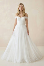 Robe de mariée blanche trapèze tulle - Harana