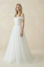 Robe de mariée blanche trapèze tulle - Harana