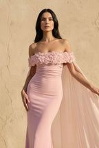 Robe longue rose à épaules dénudées - Harana