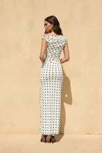 Robe longue ivoire à épaules dénudées - Harana