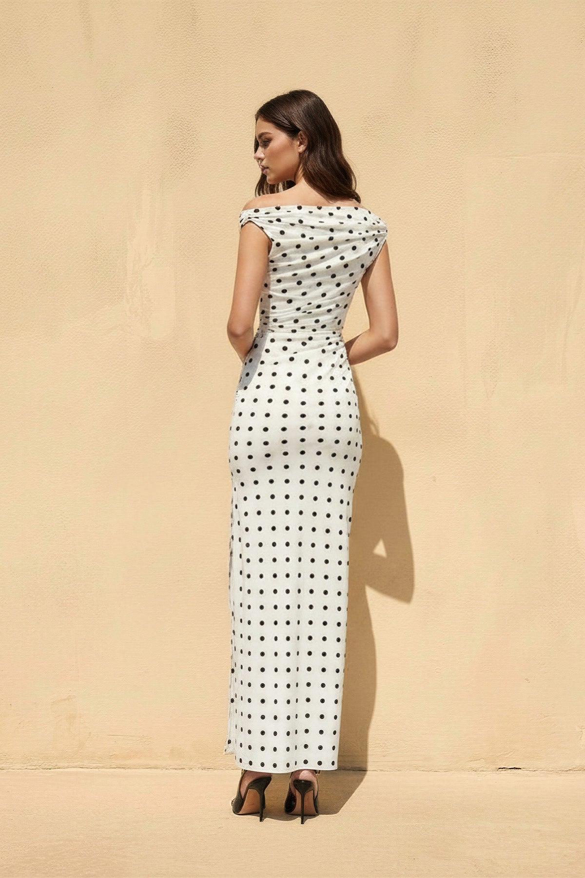 Robe longue ivoire à épaules dénudées - Harana