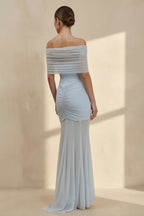 Robe longue à épaules dénudées effet drapé - Harana