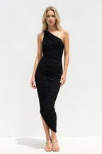 Robe midi effet drapé - Harana