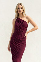 Robe midi effet drapé - Harana