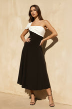 Robe midi black & white - Harana