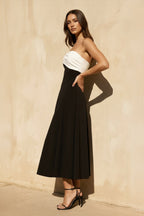 Robe midi black & white - Harana
