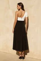 Robe midi black & white - Harana