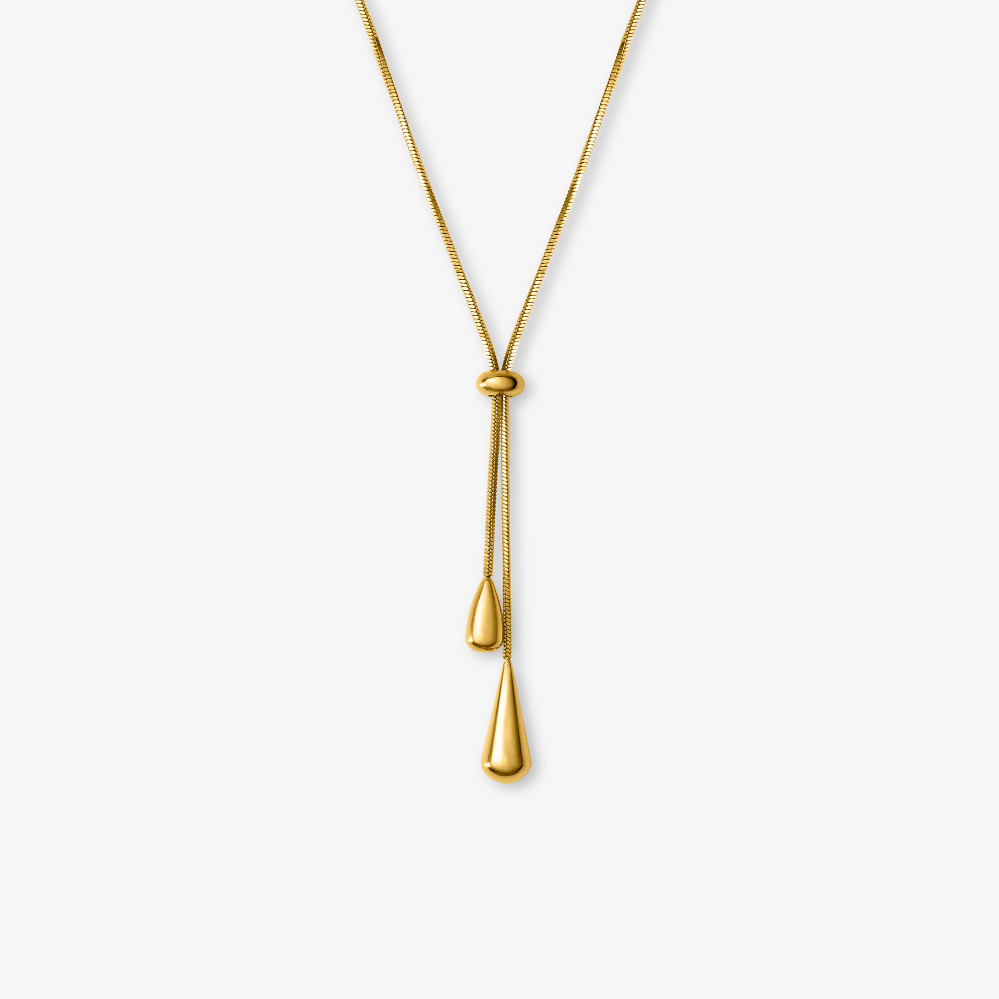 Collier slider doré ajustable avec cristal - Harana