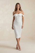 Robe de mariée blanche midi fourreau - Harana