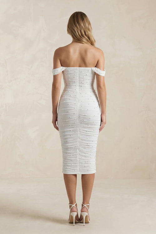 Robe de mariée blanche midi fourreau - Harana