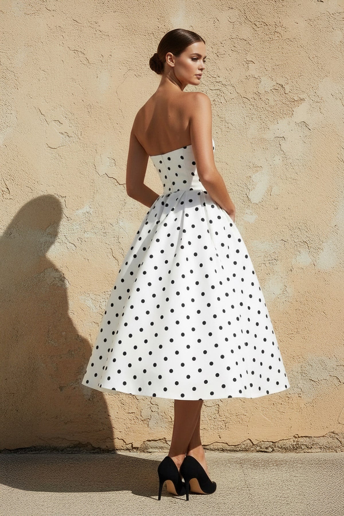 Robe midi blanc bustier - Harana