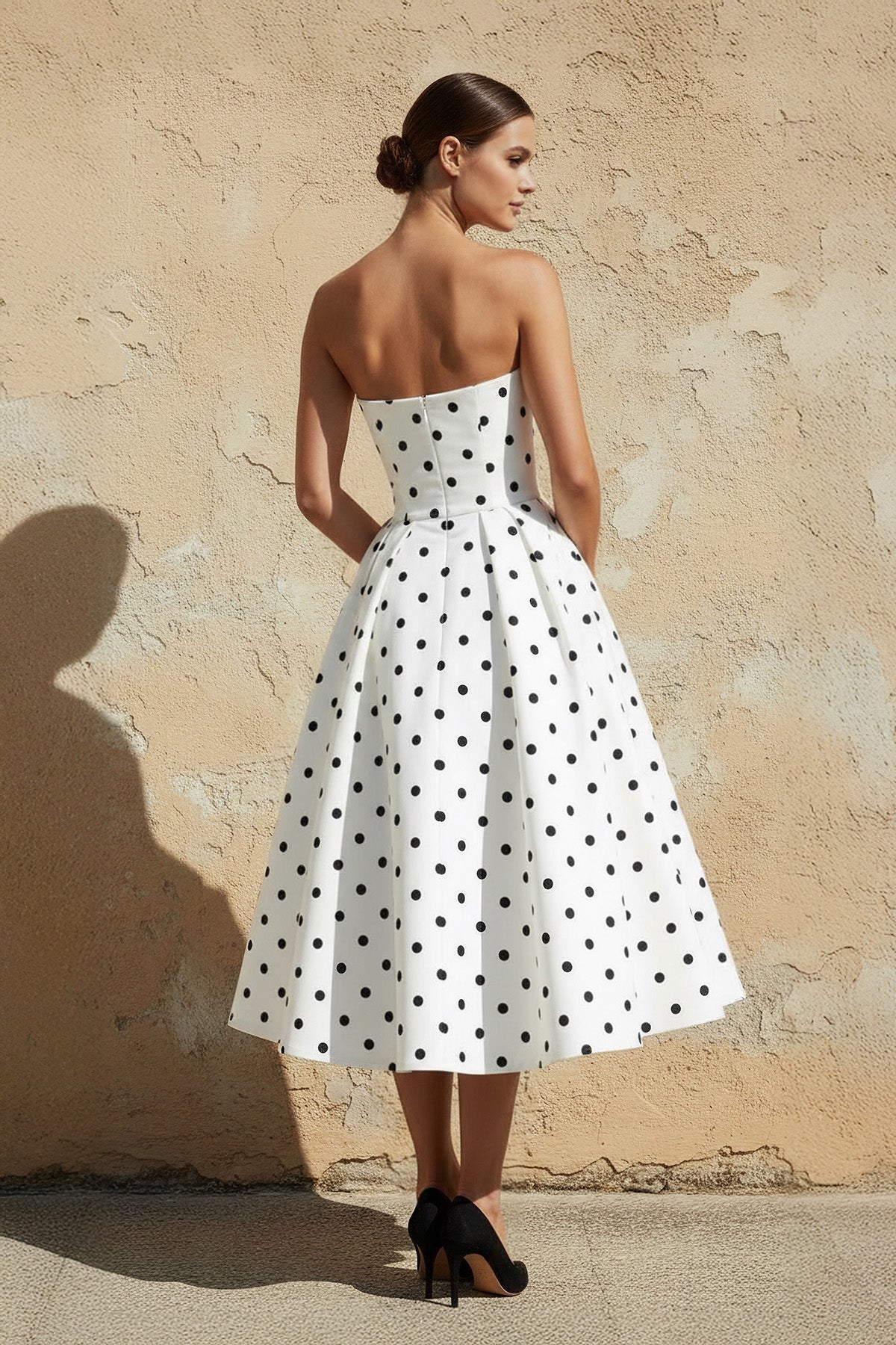 Robe midi blanc bustier - Harana