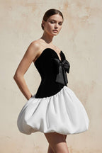 Robe courte satinée à corset - Harana