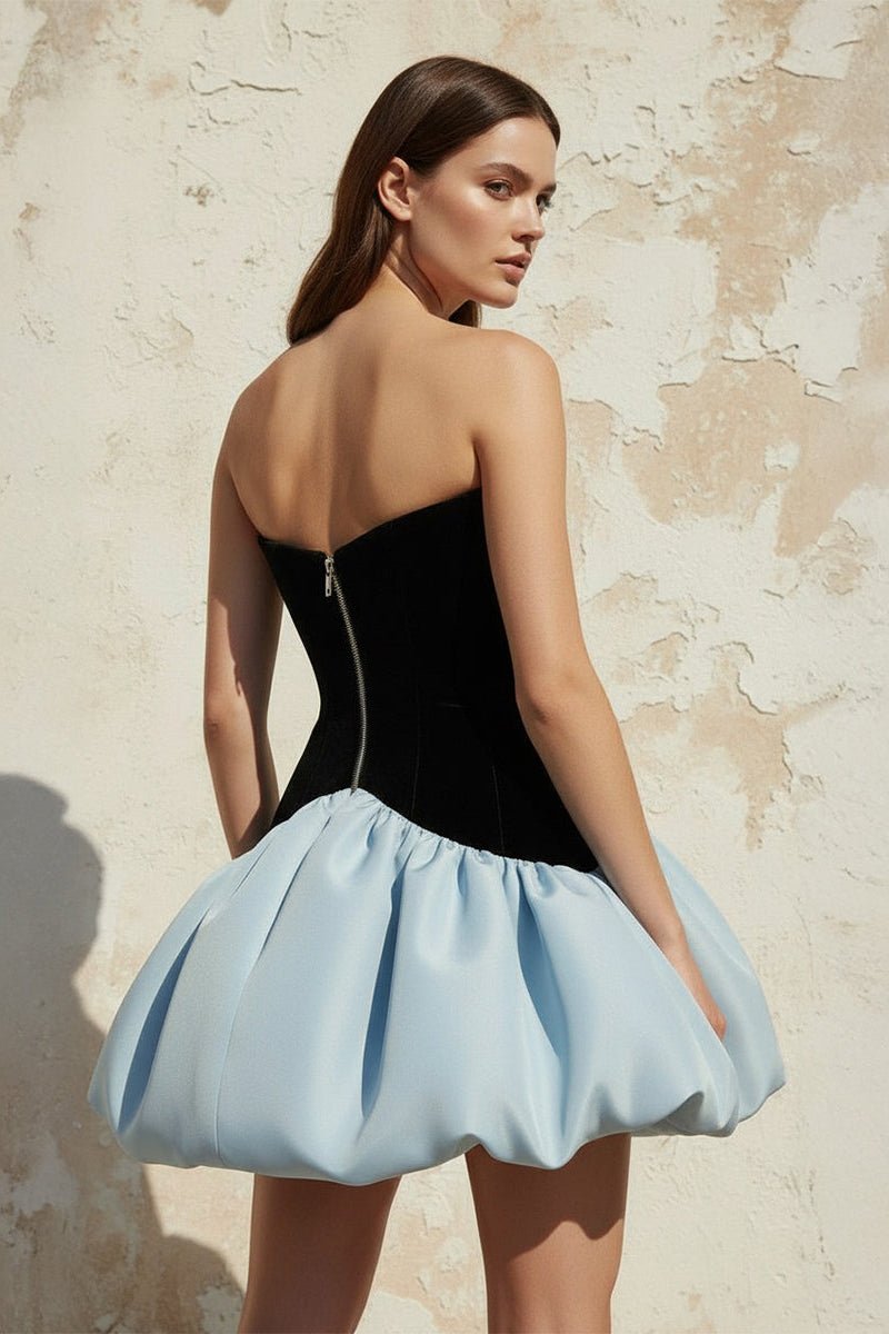 Robe courte satinée à corset - Harana