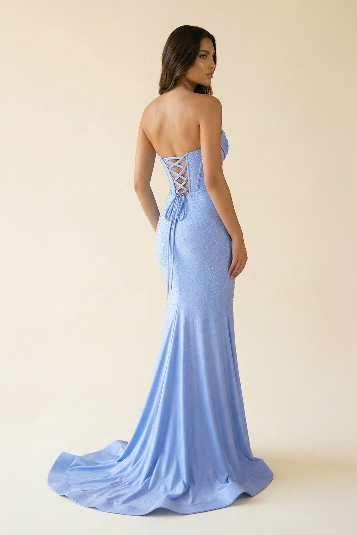 Robe longue avec fente perlée - Harana