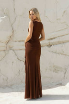 Robe longue effet drapé - Harana