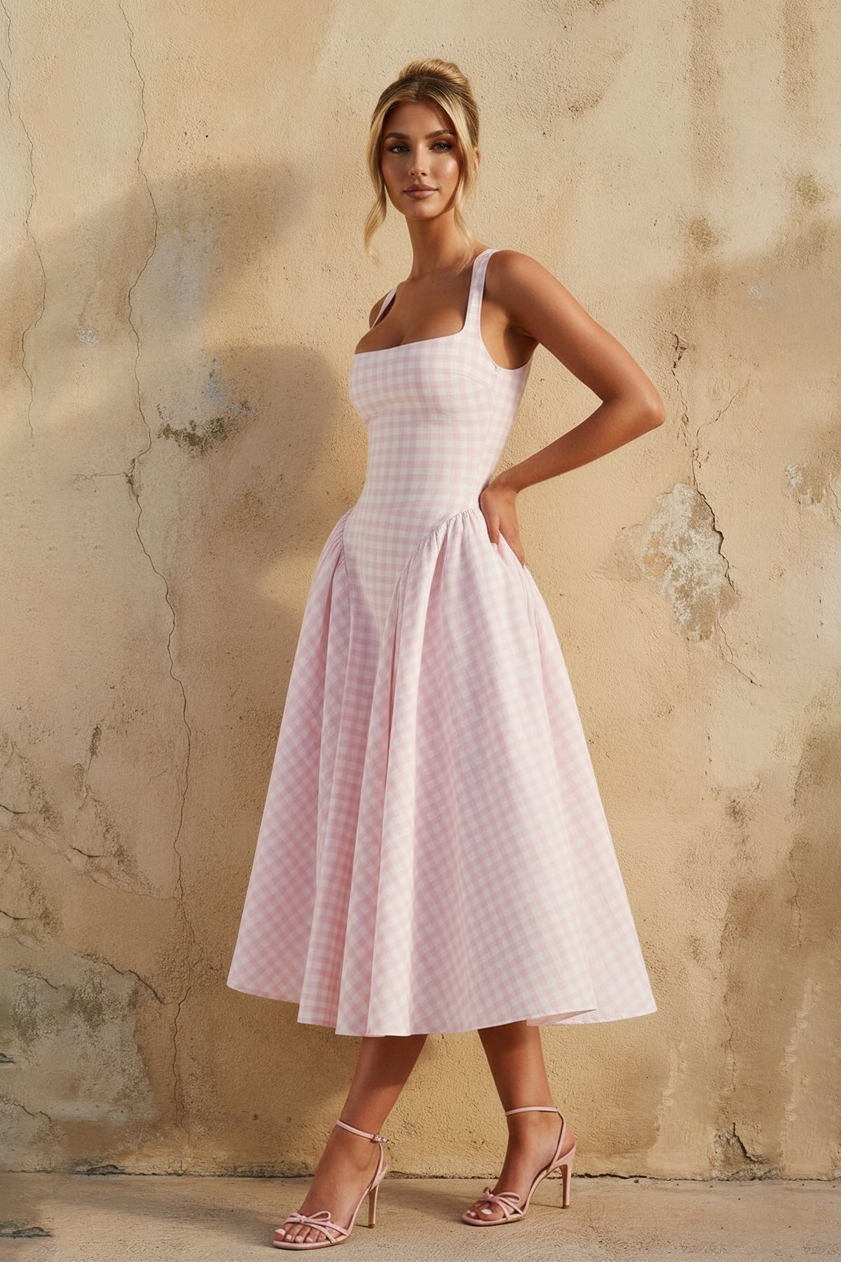 Robe midi rose - Harana