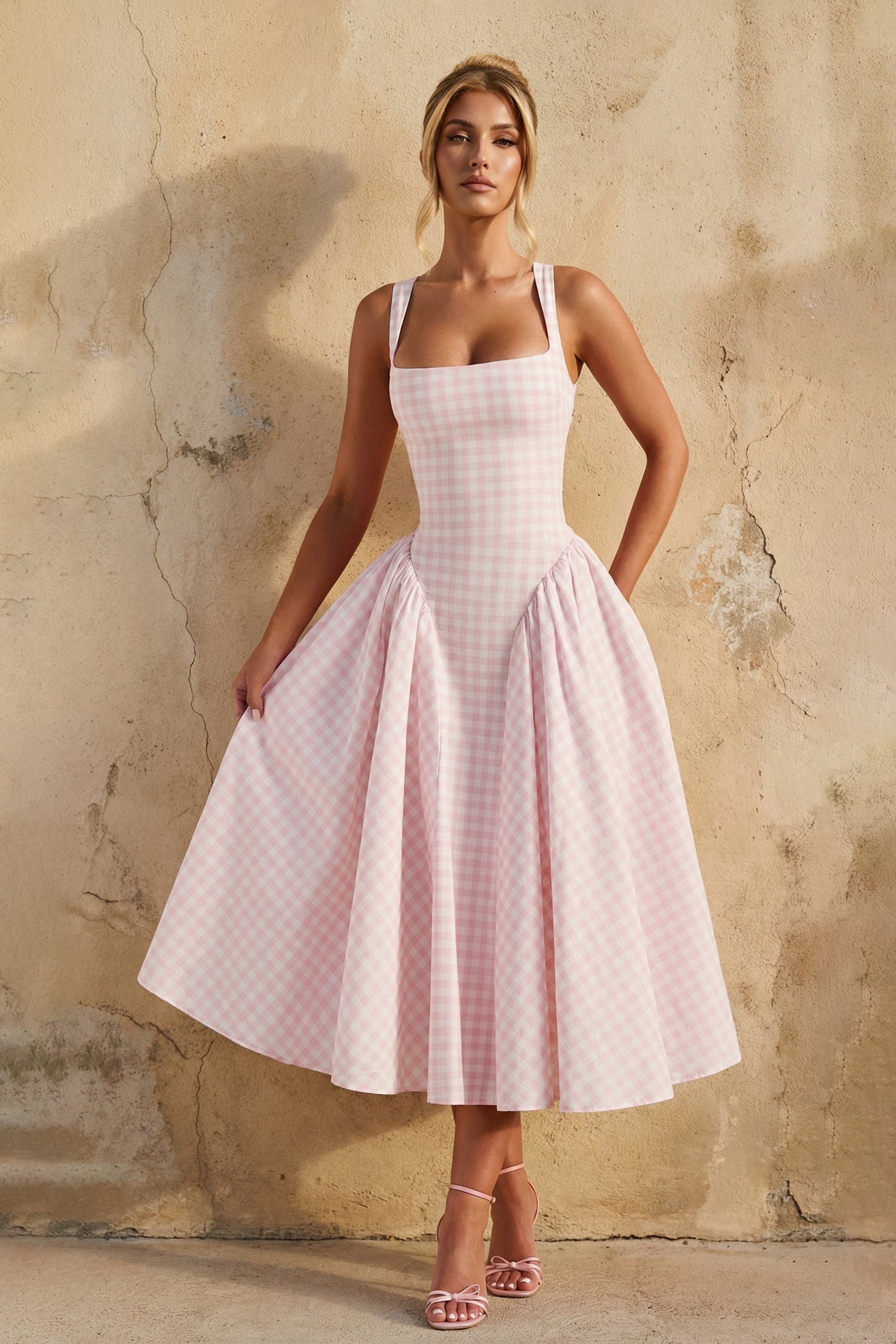 Robe midi rose - Harana