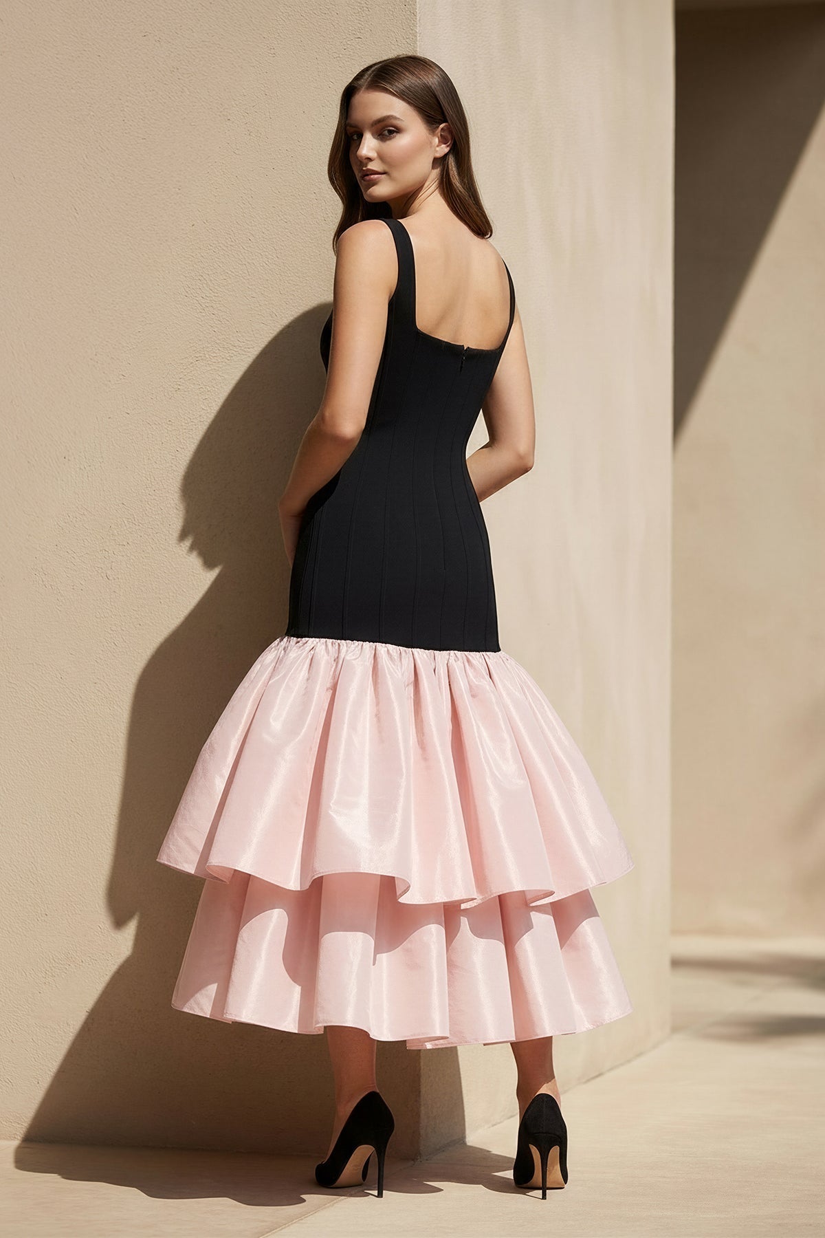 Robe midi à volants - Harana