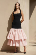 Robe midi à volants - Harana