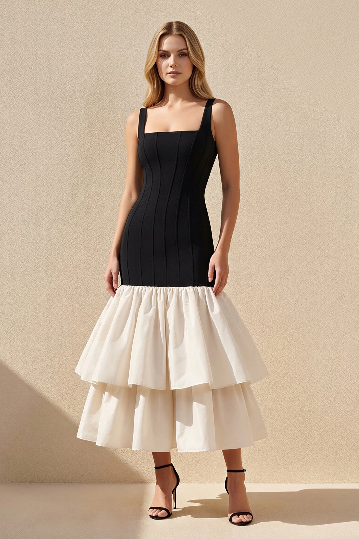 Robe midi à volants - Harana