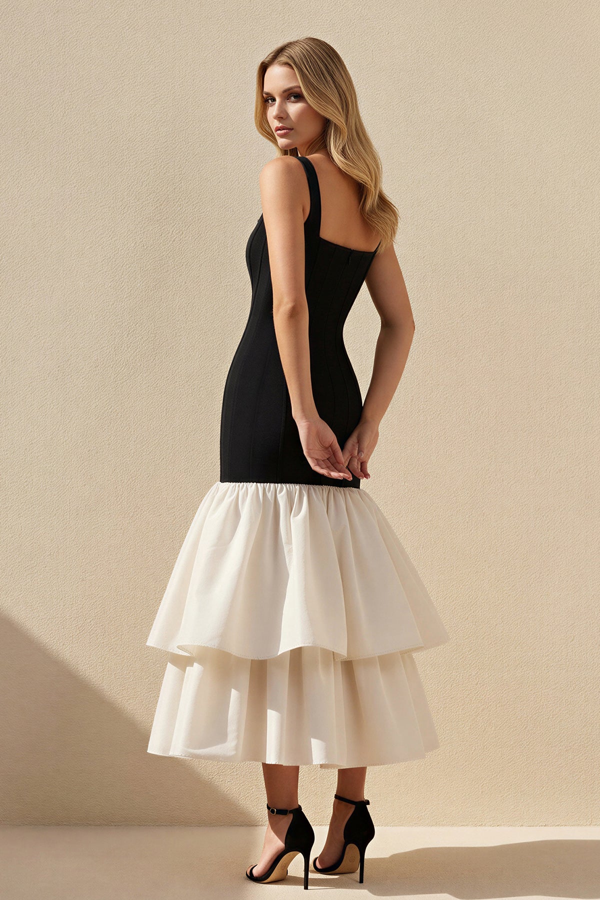 Robe midi à volants - Harana