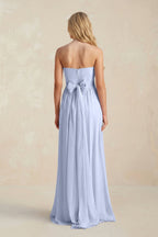 Robe demoiselle d’honneur ice longue sans manches avec fente plissée - Harana